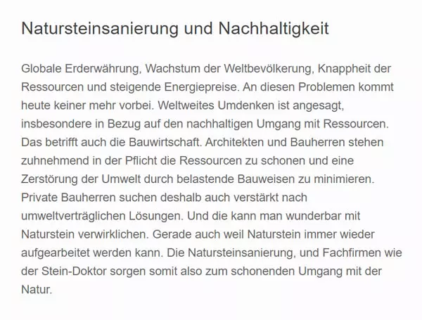 Naturstein Sanierungen 