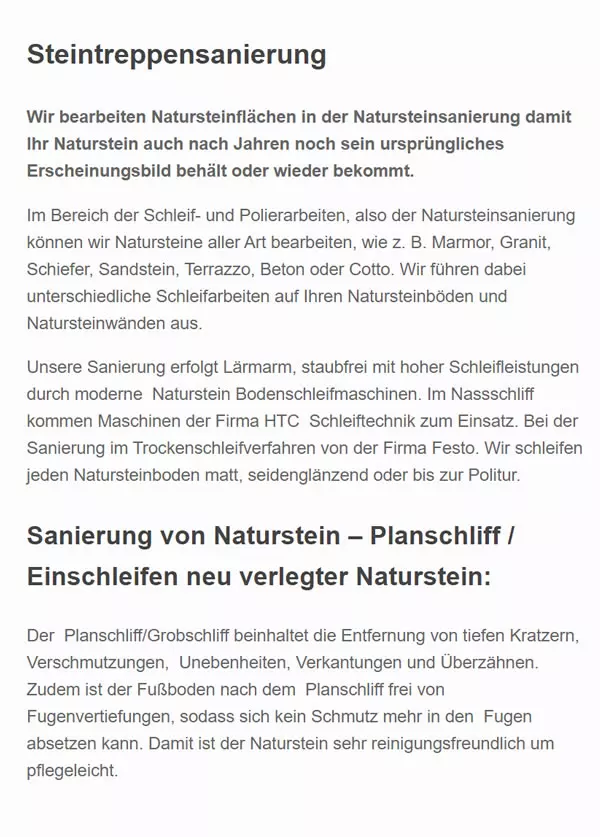 Steintreppensanierung für  Meßkirch